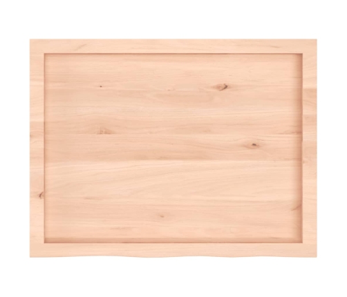 Tablero de mesa madera maciza roble sin tratar 80x60x(2-6) cm