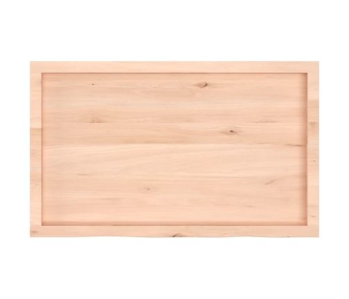 Tablero de mesa madera maciza roble sin tratar 100x60x(2-6) cm