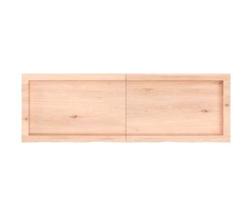 Tablero de mesa madera maciza roble sin tratar 120x40x(2-6) cm