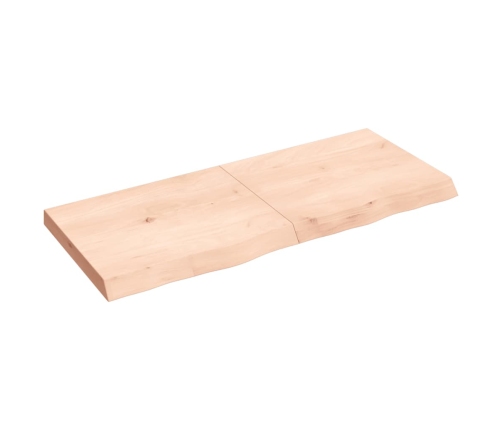 Tablero de mesa madera maciza roble sin tratar 120x50x(2-6) cm