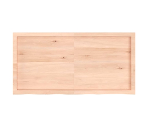 Tablero de mesa madera maciza roble sin tratar 120x60x(2-4) cm