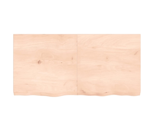 Tablero de mesa madera maciza roble sin tratar 120x60x(2-6) cm