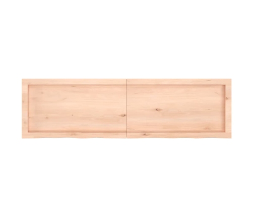 Tablero de mesa madera maciza roble sin tratar 140x40x(2-4) cm