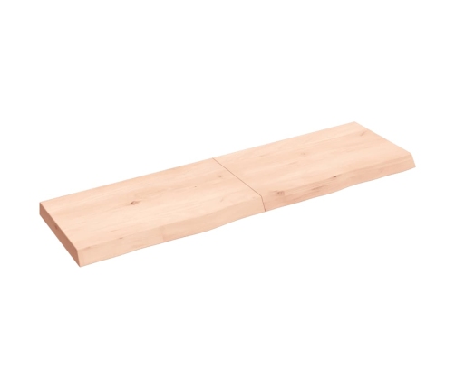 Tablero de mesa madera maciza roble sin tratar 140x40x(2-6) cm