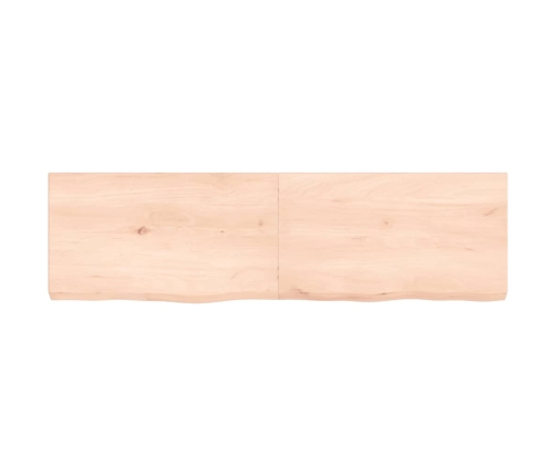 Tablero de mesa madera maciza roble sin tratar 140x40x(2-6) cm