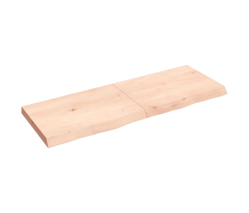 Tablero de mesa madera maciza roble sin tratar 140x50x(2-6) cm