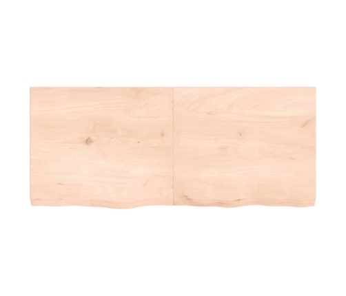 Tablero de mesa madera maciza roble sin tratar 140x60x(2-6) cm