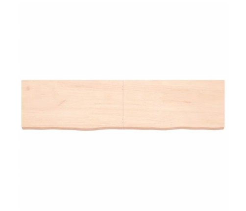 Tablero de mesa madera maciza roble sin tratar 160x40x(2-6) cm