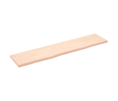 Tablero de mesa madera maciza roble sin tratar 180x40x(2-4) cm