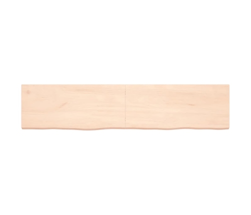 Tablero de mesa madera maciza roble sin tratar 180x40x(2-4) cm