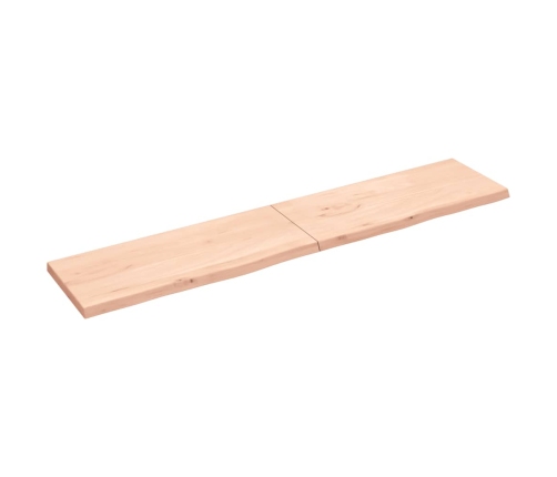 Tablero de mesa madera maciza roble sin tratar 200x40x(2-4) cm