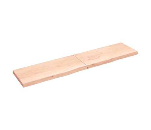 Tablero de mesa madera maciza roble sin tratar 220x50x(2-6) cm