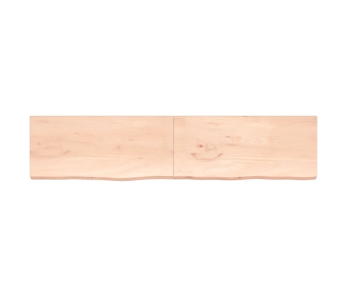 Tablero de mesa madera maciza roble sin tratar 220x50x(2-6) cm