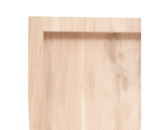 Tablero de mesa madera maciza roble sin tratar 220x50x(2-6) cm