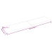 Tablero de mesa madera maciza roble sin tratar 220x50x(2-6) cm