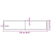 Tablero de mesa madera maciza roble sin tratar 220x50x(2-6) cm