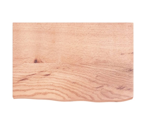 Tablero mesa madera roble tratada marrón claro 60x40x(2-4) cm