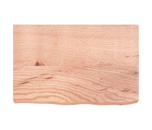 Tablero mesa madera roble tratada marrón claro 60x40x(2-6) cm