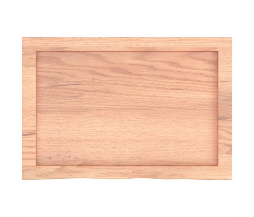 Tablero mesa madera roble tratada marrón claro 60x40x(2-6) cm