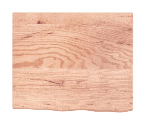 Tablero mesa madera roble tratada marrón claro 60x50x(2-4) cm