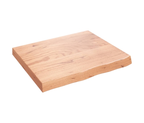 Tablero mesa madera roble tratada marrón claro 60x50x(2-6) cm