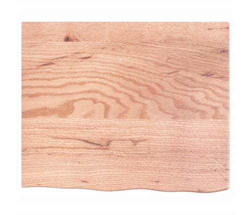 Tablero mesa madera roble tratada marrón claro 60x50x(2-6) cm