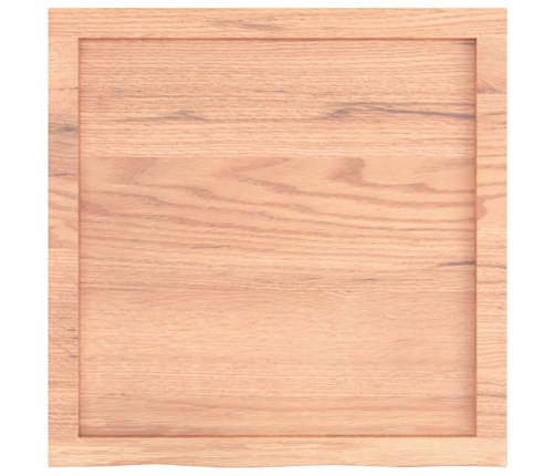 Tablero mesa madera roble tratada marrón claro 60x60x(2-4) cm