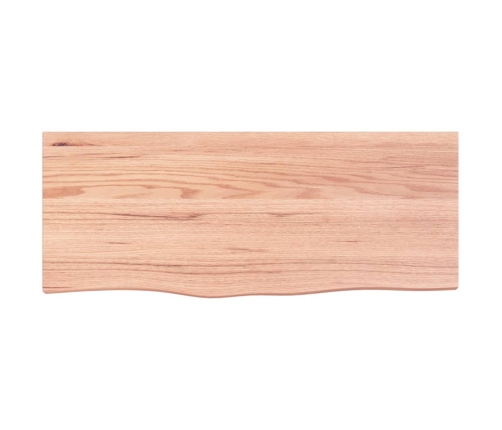 Tablero de mesa madera roble tratada marrón claro 100x40x2 cm