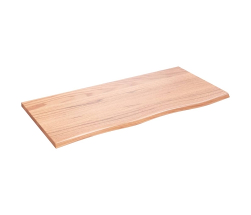 Tablero de mesa madera roble tratada marrón claro 100x50x2 cm