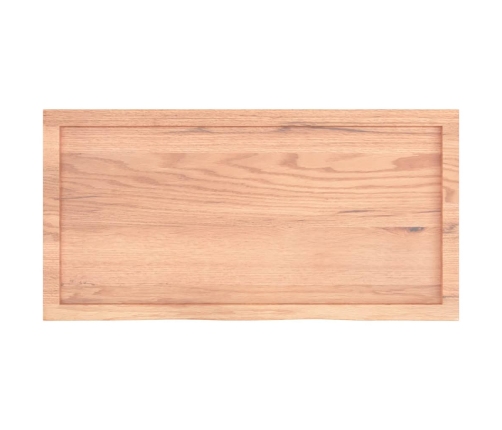 Tablero mesa madera roble tratada marrón claro 100x50x(2-4) cm