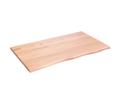 Tablero de mesa madera roble tratada marrón claro 100x60x2 cm