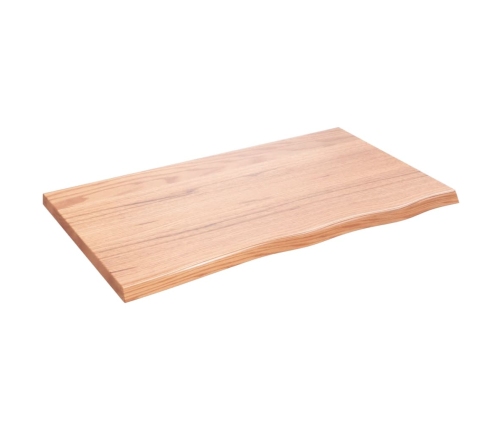 Tablero mesa madera roble tratada marrón claro 100x60x(2-4) cm