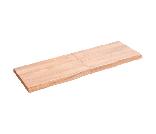 Tablero mesa madera roble tratada marrón claro 120x40x(2-4) cm