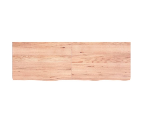 Tablero mesa madera roble tratada marrón claro 120x40x(2-4) cm