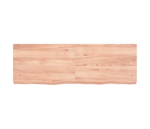 Tablero mesa madera roble tratada marrón claro 120x40x(2-6) cm