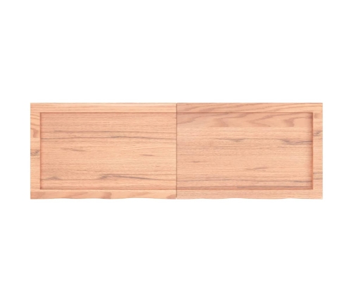 Tablero mesa madera roble tratada marrón claro 120x40x(2-6) cm