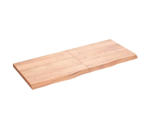 Tablero mesa madera roble tratada marrón claro 120x50x(2-4) cm