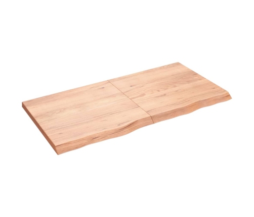 Tablero mesa madera roble tratada marrón claro 120x60x(2-4) cm