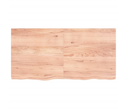 Tablero mesa madera roble tratada marrón claro 120x60x(2-4) cm