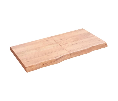 Tablero mesa madera roble tratada marrón claro 120x60x(2-6) cm