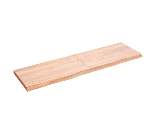 Tablero mesa madera roble tratada marrón claro 140x40x(2-4) cm