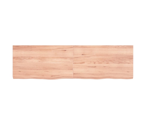 Tablero mesa madera roble tratada marrón claro 140x40x(2-4) cm