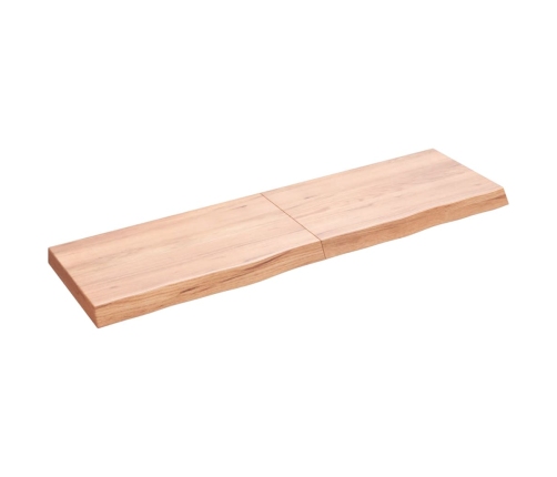 Tablero mesa madera roble tratada marrón claro 140x40x(2-6) cm