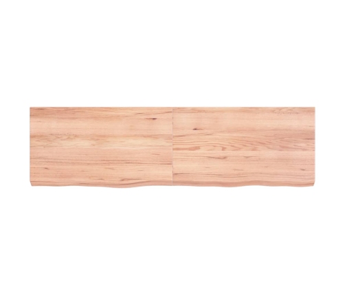 Tablero mesa madera roble tratada marrón claro 140x40x(2-6) cm