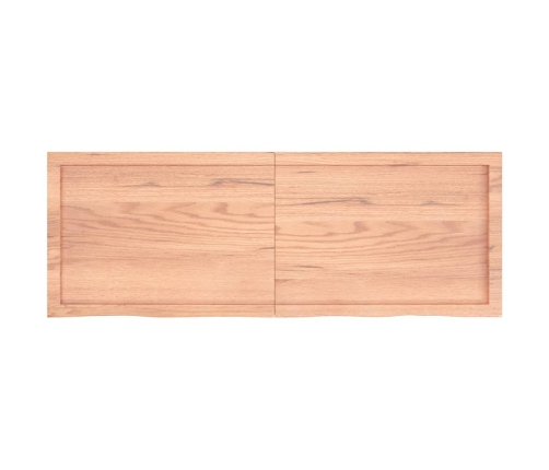 Tablero mesa madera roble tratada marrón claro 140x50x(2-4) cm