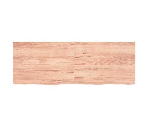 Tablero mesa madera roble tratada marrón claro 140x50x(2-6) cm