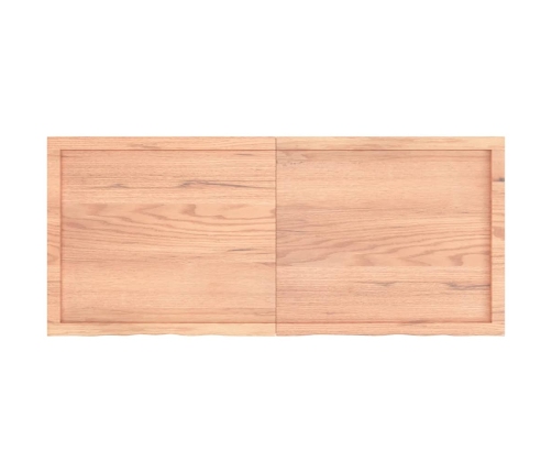 Tablero mesa madera roble tratada marrón claro 140x60x(2-4) cm