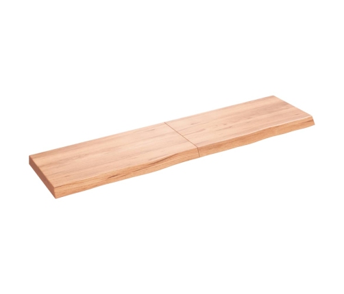 Tablero mesa madera roble tratada marrón claro 160x40x(2-6) cm