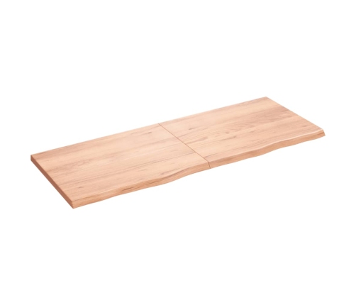 Tablero mesa madera roble tratada marrón claro 160x60x(2-4) cm