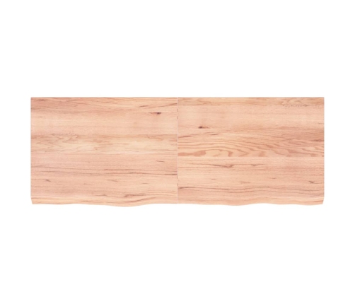 Tablero mesa madera roble tratada marrón claro 160x60x(2-6) cm